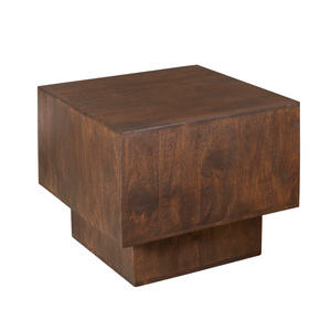 Couchtisch - Mangoholz Braun, Quadrat Form, Kompakt Design – Livia | Starfurn