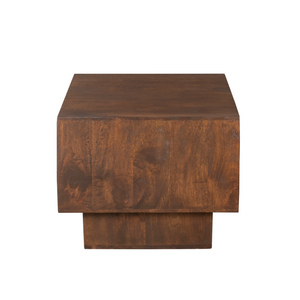 Couchtisch - Mangoholz Braun, Quadrat Form, Kompakt Design – Livia | Starfurn