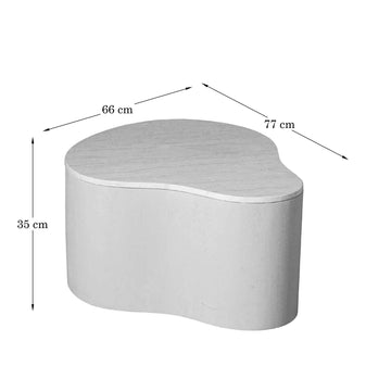 Couchtisch – Marmorplatte, Mangoholz, Sandoptik - Lovi | Starfurn