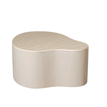 Couchtisch – Marmorplatte, Mangoholz, Sandoptik - Lovi | Starfurn