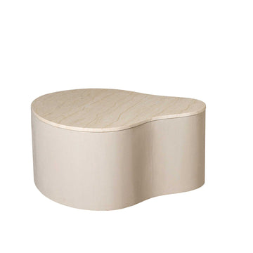 Couchtisch – Marmorplatte, Mangoholz, Sandoptik - Lovi | Starfurn