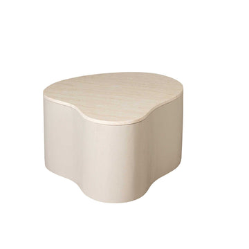 Couchtisch – Marmorplatte, Mangoholz, Sandoptik - Lovi | Starfurn