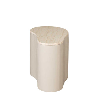 Couchtisch – Heller Marmor, Organische Basis, Sandfarbener Ton – Lovi | Starfurn