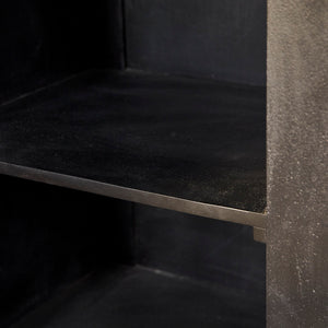 Sideboard - Schwarzes Mangoholz, Grifflose Türen, Geradliniges Design, 150 cm – Brussel | Starfurn