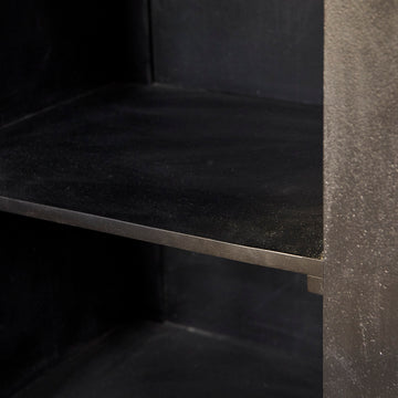 Sideboard - Schwarzes Mangoholz, Grifflose Türen, Geradliniges Design, 150 cm – Brussel | Starfurn