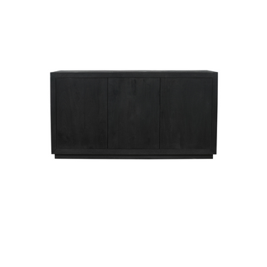 Sideboard – Mango Wood, Black Finish, Push-to-Open Doors – Brussels | Starfurn