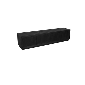 TV-Möbel – Schwarze Oberfläche, Mangoholz Material, Modernes Design - Brussel | Starfurn