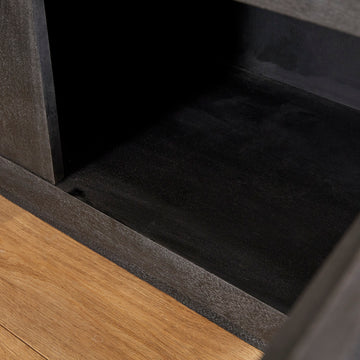 TV-Möbel – Schwarze Oberfläche, Mangoholz Material, Modernes Design - Brussel | Starfurn