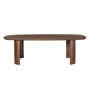 Dining table – Mango wood, Brown color, Half-round legs – Maré | Starfurn