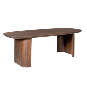 Dining table – Mango wood, Brown color, Half-round legs – Maré | Starfurn