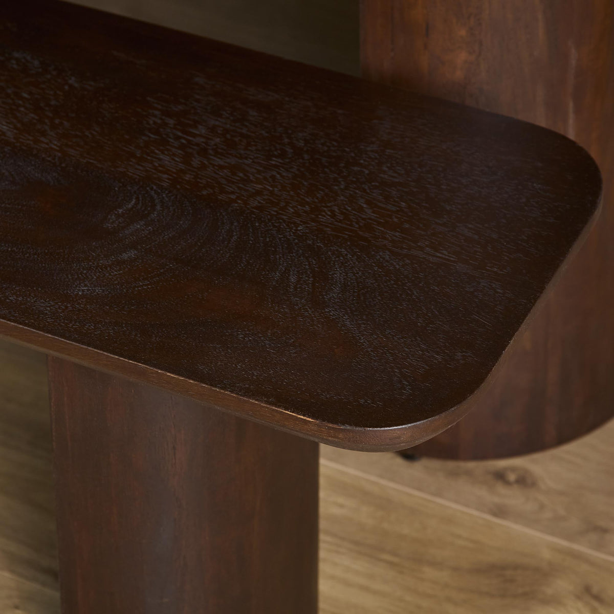 Dining Bench – Mango Wood, Brown Color, Half-Round Legs – Maré | Starfurn