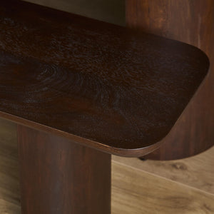 Dining Bench – Mango Wood, Brown Color, Half-Round Legs – Maré | Starfurn