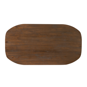 Schreibtisch – Braunes Mangoholz, Halb Runde Beine, Massives Design 150 cm - Maré | Starfurn