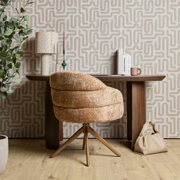 Schreibtisch – Braunes Mangoholz, Halb Runde Beine, Massives Design 150 cm - Maré | Starfurn
