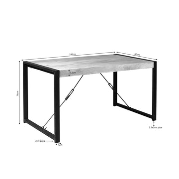 Esszimmertisch – Natürliche Oberfläche, Mangoholz Material, Rechteckiges Design – Britt | Starfurn