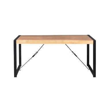 Dining Table – Rectangular Design, Mango Wood, Metal Frame – Britt | Starfurn