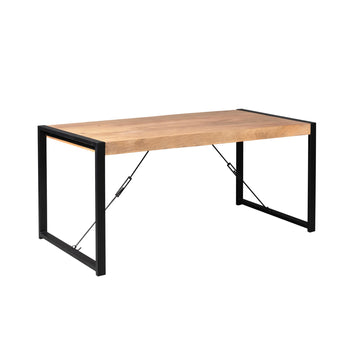 Dining Table – Rectangular Design, Mango Wood, Metal Frame – Britt | Starfurn