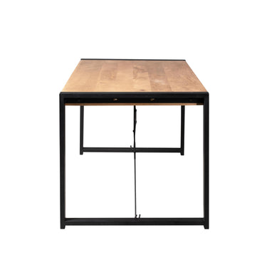 Dining Table – Rectangular Design, Mango Wood, Metal Frame – Britt | Starfurn