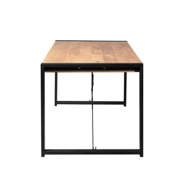 Dining Table – Rectangular Design, Mango Wood, Metal Frame – Britt | Starfurn