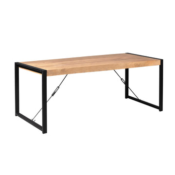 Esszimmertisch – Rechteckiges Design, Naturfarbe, Mangoholz – Britt | Starfurn