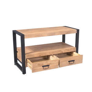 TV-Möbel – Natürliche Oberfläche, Mangoholz Material, Modernes Design – Britt | Starfurn