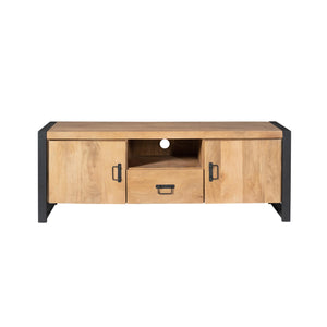 TV Unit – Natural Finish, Mango Wood Material, Modern Design – Britt | Starfurn