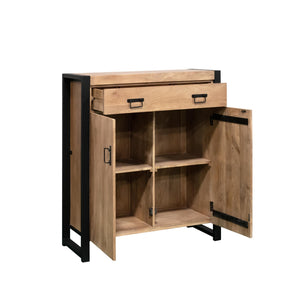 Flurschrank – Mangoholz, Schwarzmetall, Naturfinish – Britt | Starfurn