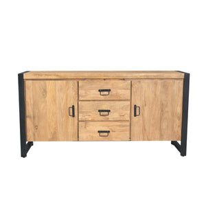 Sideboard – Natürliche Oberfläche, Mangoholz Material, Modernes Design – Britt | Starfurn