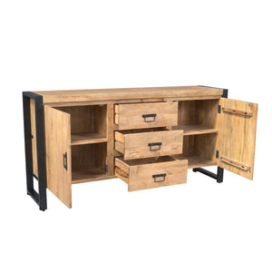 Sideboard – Natürliche Oberfläche, Mangoholz Material, Modernes Design – Britt | Starfurn