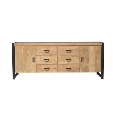 Sideboard – Mangoholz Korpus, Metallgestell, Natürliche Oberfläche – Britt | Starfurn