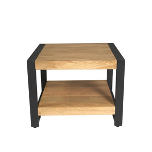 Beistelltisch – Modernes Design, Naturfarbe, Mangoholz und Metall – Britt | Starfurn