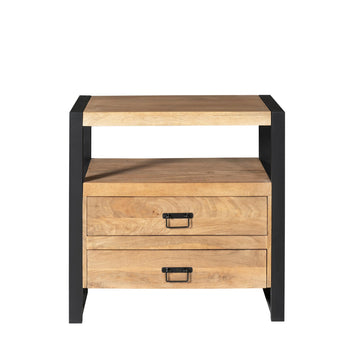 Beistelltisch – Mangoholz Konstruktion, Metallgestell, Modernes Design – Britt | Starfurn