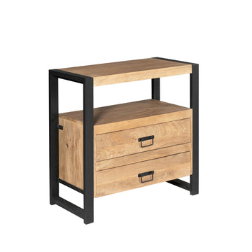 Beistelltisch – Mangoholz Konstruktion, Metallgestell, Modernes Design – Britt | Starfurn
