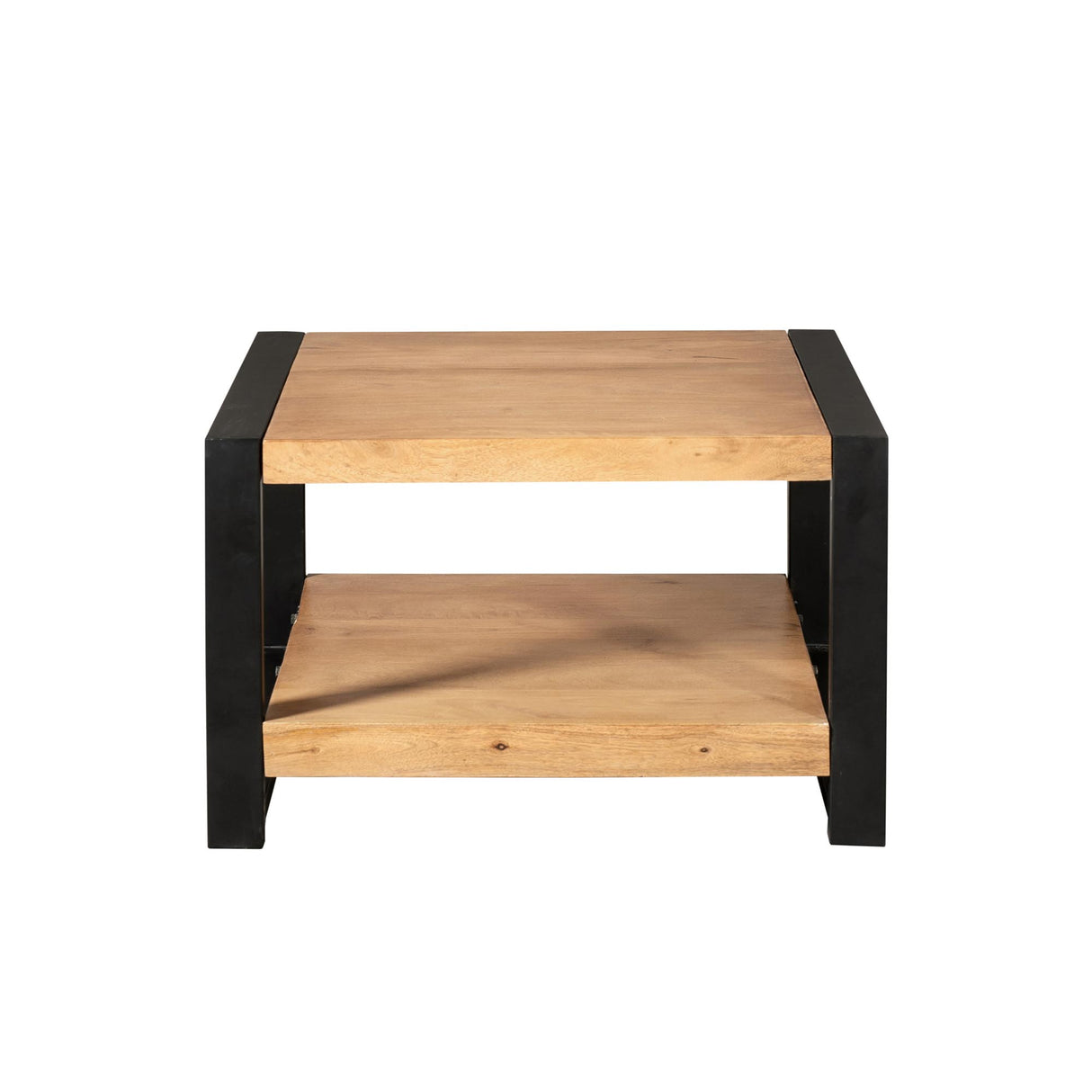 Coffee Table – Natural Finish, Mango Wood Material, Square Design – Britt | Starfurn