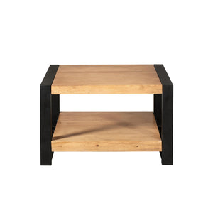 Coffee Table – Natural Finish, Mango Wood Material, Square Design – Britt | Starfurn
