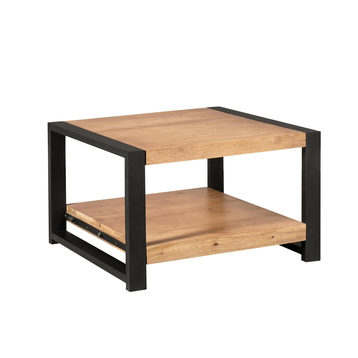 Coffee Table – Natural Finish, Mango Wood Material, Square Design – Britt | Starfurn