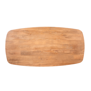 Dining Table - Oval Shape, Mango Wood, Metal Frame – Elegance | Starfurn