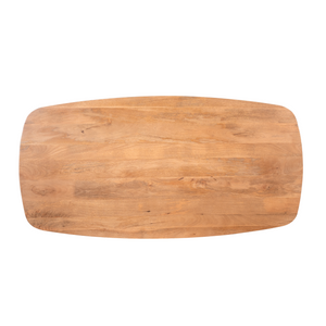 Esszimmertisch - Ovale Form, Mangoholz, Metallrahmen – Elegance | Starfurn
