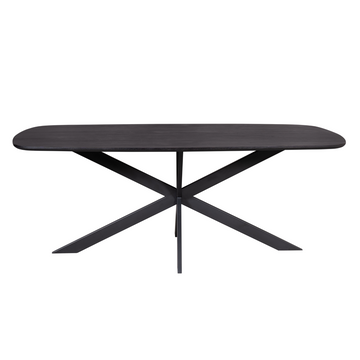 Esszimmertisch – Dänisch Ovale Form, Mango Holz, Matrix Metallgestell – Elegance | Starfurn