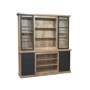 Display Cabinet – Mango Wood Construction, Metal Frame, Modern Design – Noa | Starfurn
