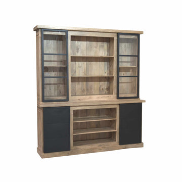 Vitrinenschrank – Mangoholz Konstruktion, Metallrahmen, Modernes Design – Noa | Starfurn