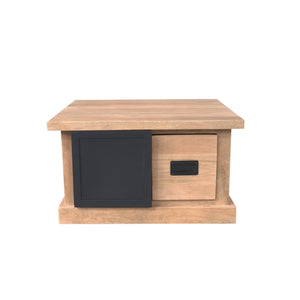 Coffee Table – Square Design, Mango Wood, Metal Frame – Noa | Starfurn