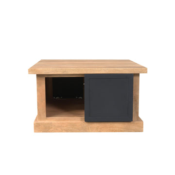 Couchtisch – Quadratisches Design, Mangoholz, Metallgestell – Noa | Starfurn