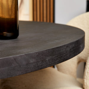 Esszimmertisch – Mangoholz Material, Metallgestell, Rund Design, 150 cm - Denver | Starfurn