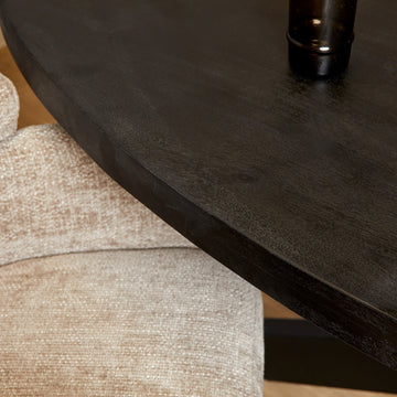 Esszimmertisch – Mangoholz Material, Metallgestell, Oval Design, 180 cm - Denver | Starfurn