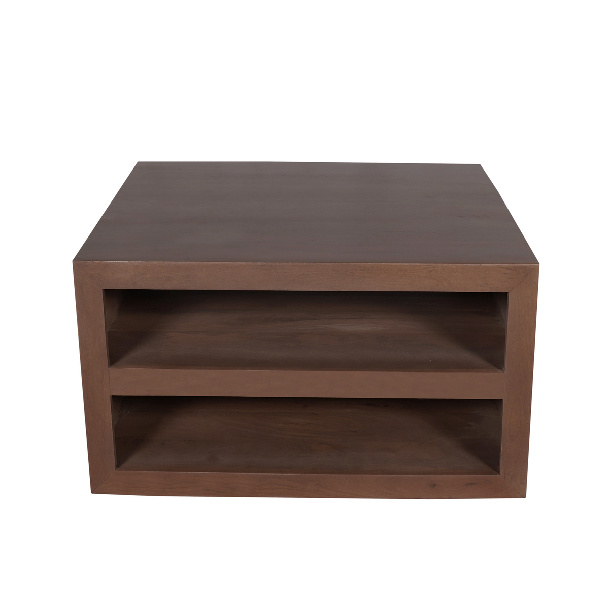 Coffee Table – Mango Wood Material, Walnut Finish, Minimalist Design – Brussel | Starfurn