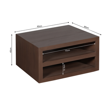 Couchtisch – Mangoholz Material, Walnussoberfläche, Minimalistisches Design – Brussel | Starfurn