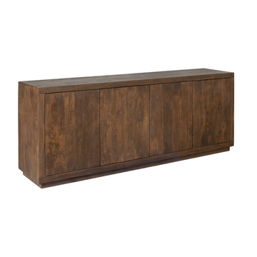 Sideboard - Braunes Mangoholz, Grifflose Türen, Geradliniges Design, 200 cm – Brussel | Starfurn