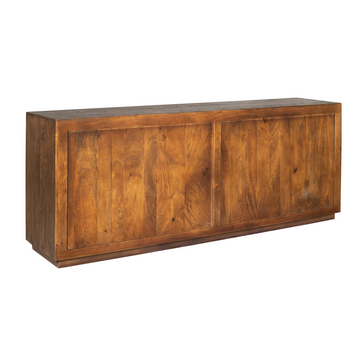 Sideboard - Braunes Mangoholz, Grifflose Türen, Geradliniges Design, 200 cm – Brussel | Starfurn
