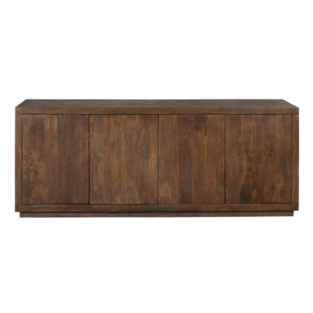 Sideboard - Braunes Mangoholz, Grifflose Türen, Geradliniges Design, 200 cm – Brussel | Starfurn image